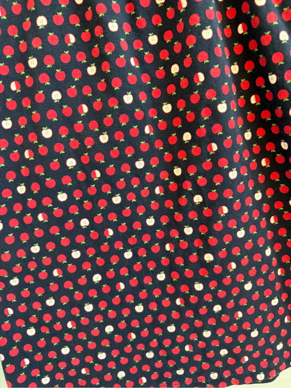 Apples!! Girls Navy Blue Apple Print Short Sleeve Dress by Gymboree size 8.